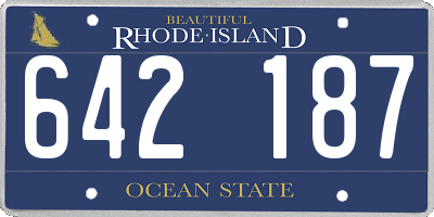 RI license plate 642187