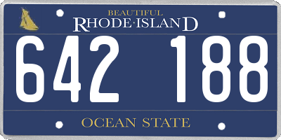 RI license plate 642188