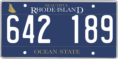RI license plate 642189