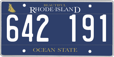 RI license plate 642191