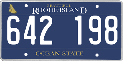 RI license plate 642198