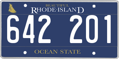 RI license plate 642201