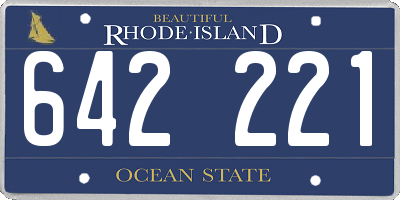 RI license plate 642221