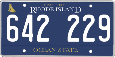 RI license plate 642229