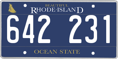RI license plate 642231
