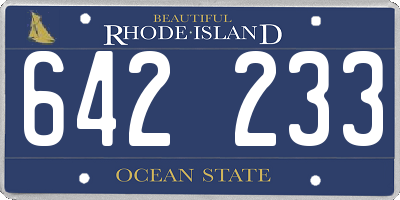 RI license plate 642233
