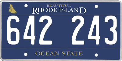RI license plate 642243