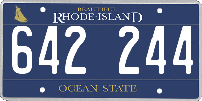 RI license plate 642244