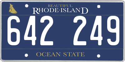 RI license plate 642249