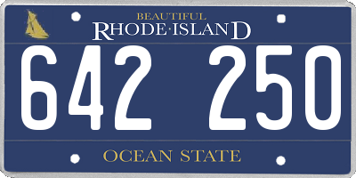 RI license plate 642250