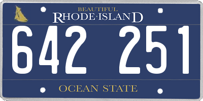 RI license plate 642251