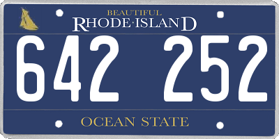 RI license plate 642252