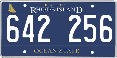 RI license plate 642256