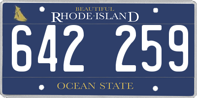 RI license plate 642259