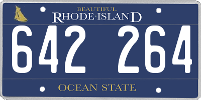 RI license plate 642264
