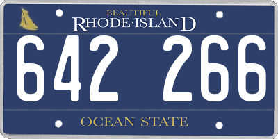 RI license plate 642266