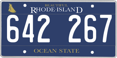 RI license plate 642267
