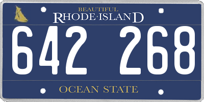 RI license plate 642268