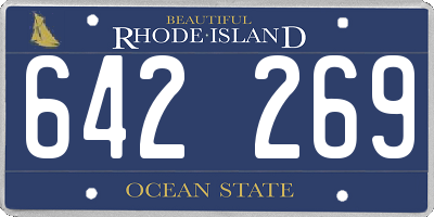RI license plate 642269