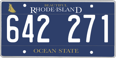 RI license plate 642271