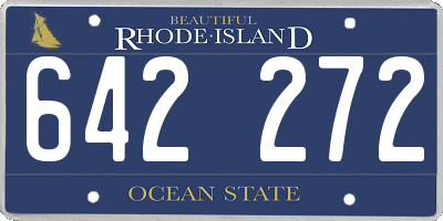 RI license plate 642272