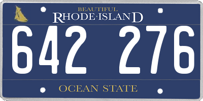 RI license plate 642276