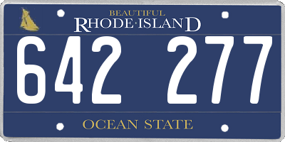 RI license plate 642277