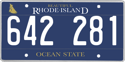 RI license plate 642281