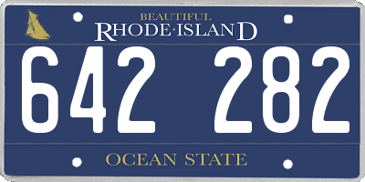 RI license plate 642282