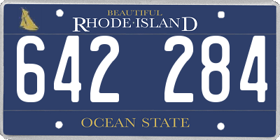 RI license plate 642284