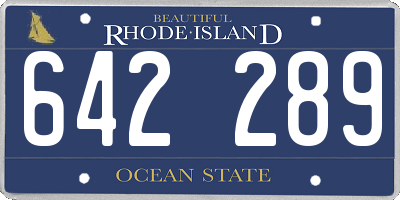RI license plate 642289