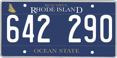RI license plate 642290