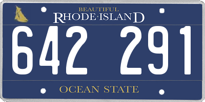RI license plate 642291