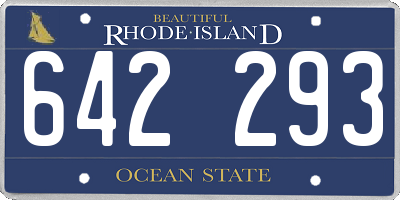 RI license plate 642293