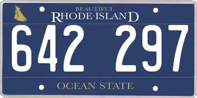 RI license plate 642297