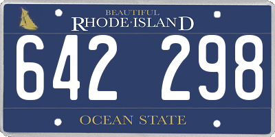RI license plate 642298