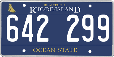 RI license plate 642299
