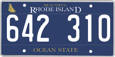 RI license plate 642310