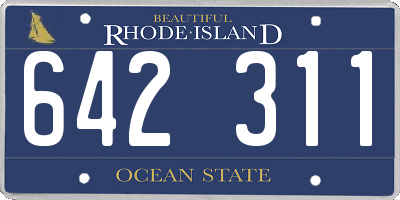 RI license plate 642311