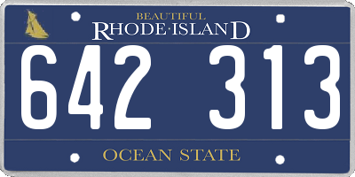 RI license plate 642313