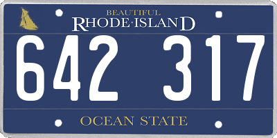 RI license plate 642317
