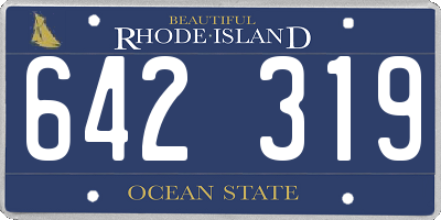 RI license plate 642319