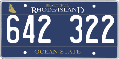RI license plate 642322