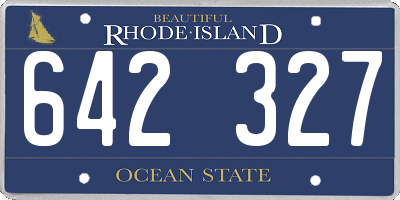 RI license plate 642327