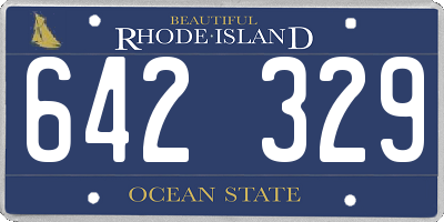 RI license plate 642329