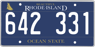 RI license plate 642331