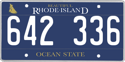 RI license plate 642336