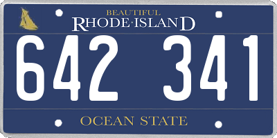 RI license plate 642341