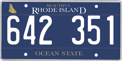 RI license plate 642351