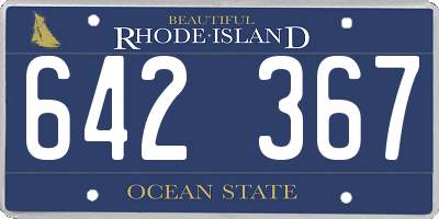RI license plate 642367